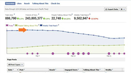 Screenshot of the Facebook Insights dashboard